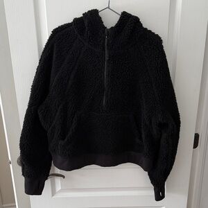 Lulu lemon Black Sherpa Quarter-Zip Pullover